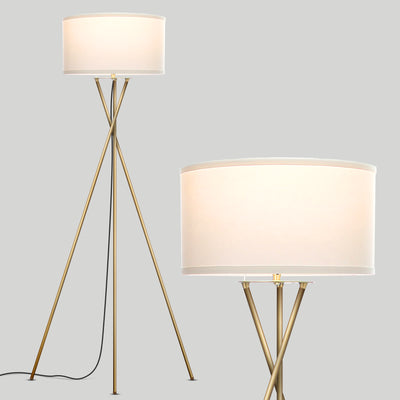 Brightech Jaxon Floor Lamp Standing Light with LED Light Bulb, Brass (Open Box)