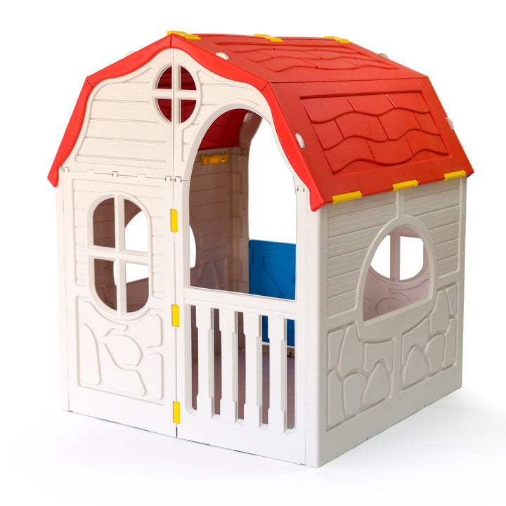 Ram Quality Products Kid's Cottage Foldable Plastic Outdoor Playhouse (Open Box)