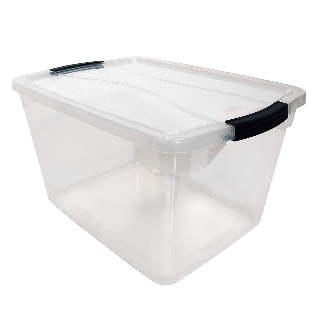 Rubbermaid Cleverstore (6) 30 Qt & (12) 6 Qt Plastic Storage Tote Container