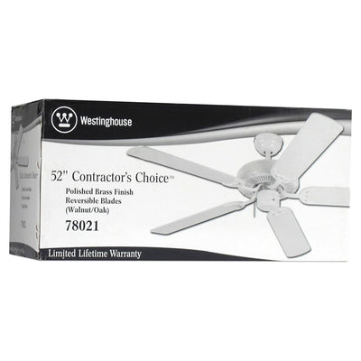 Westinghouse Contractor's Choice 52" Indoor Quiet Motor Flush Mount Ceiling Fan