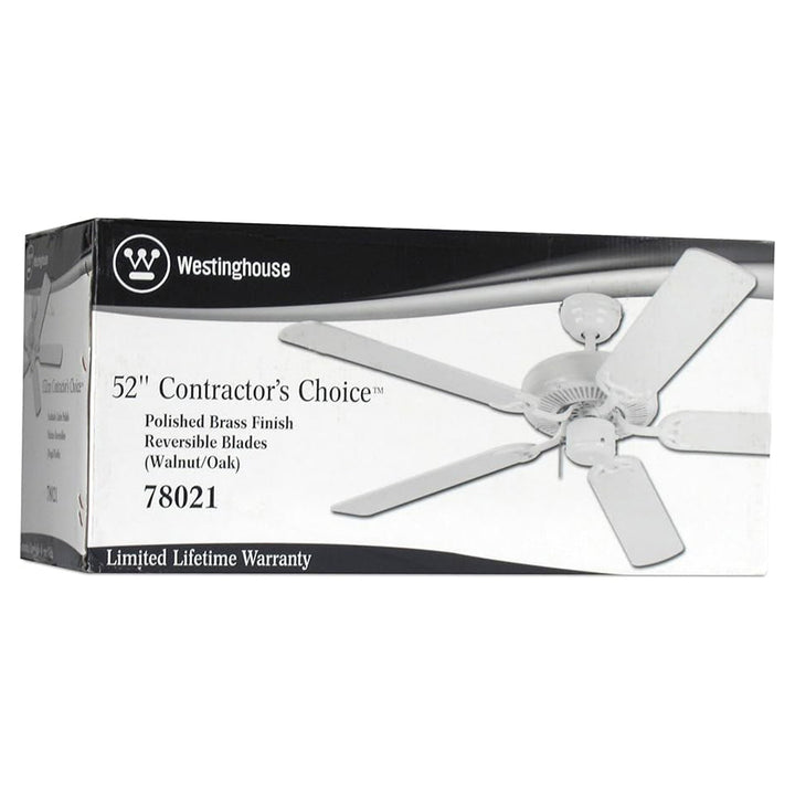 Westinghouse Contractor's Choice 52" Indoor Quiet Mount Ceiling Fan (Open Box)