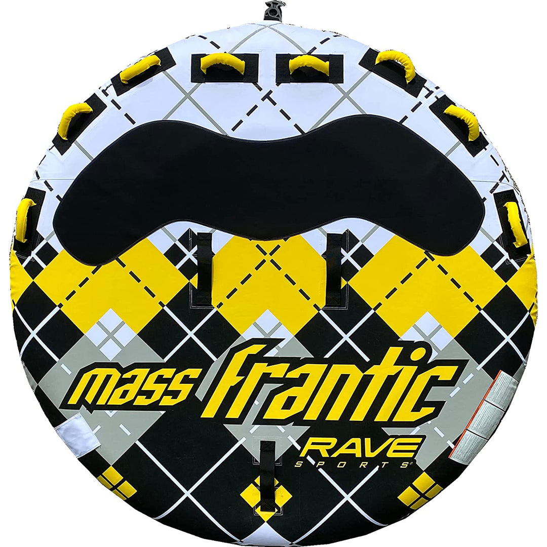 Rave Sports 02408 Mass Frantic 4 Rider Inflatable Water Float Towable Boat Tube - VMInnovations