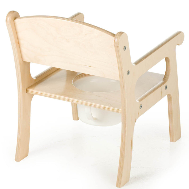 Little Colorado Deluxe Birch Plywood Toddler Potty Training Toilet Chair, Linen