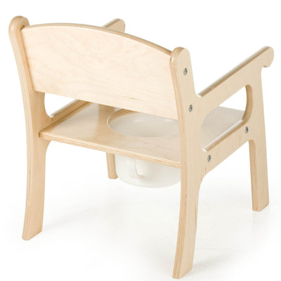 Little Colorado Deluxe Birch Plywood Toddler Potty Training Toilet Chair, Linen - VMInnovations