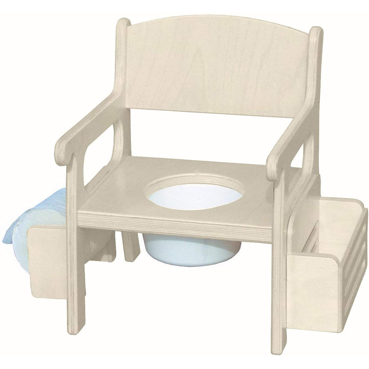 Little Colorado Deluxe Birch Plywood Toddler Potty Training Toilet Chair, Linen - VMInnovations