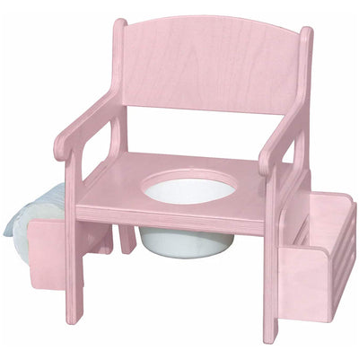 Little Colorado Deluxe Birch Wood Toddler Potty Training Toilet Chair, Soft Pink - VMInnovations