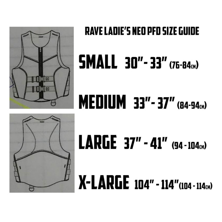 RAVE Sports 02968 Women's Neoprene Dynamic Life Vest, Certified Level 70 (Used)