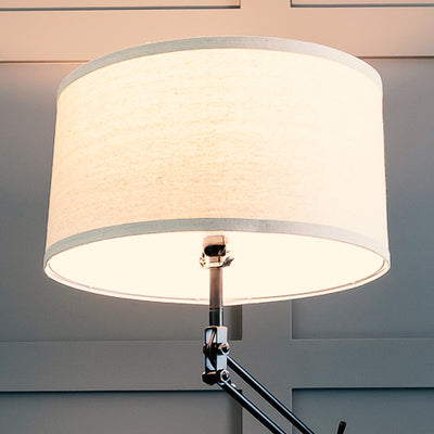 Brightech Ava Tall Industrial Standing Floor Lamp Pole w/ LED Light Bulb, Black