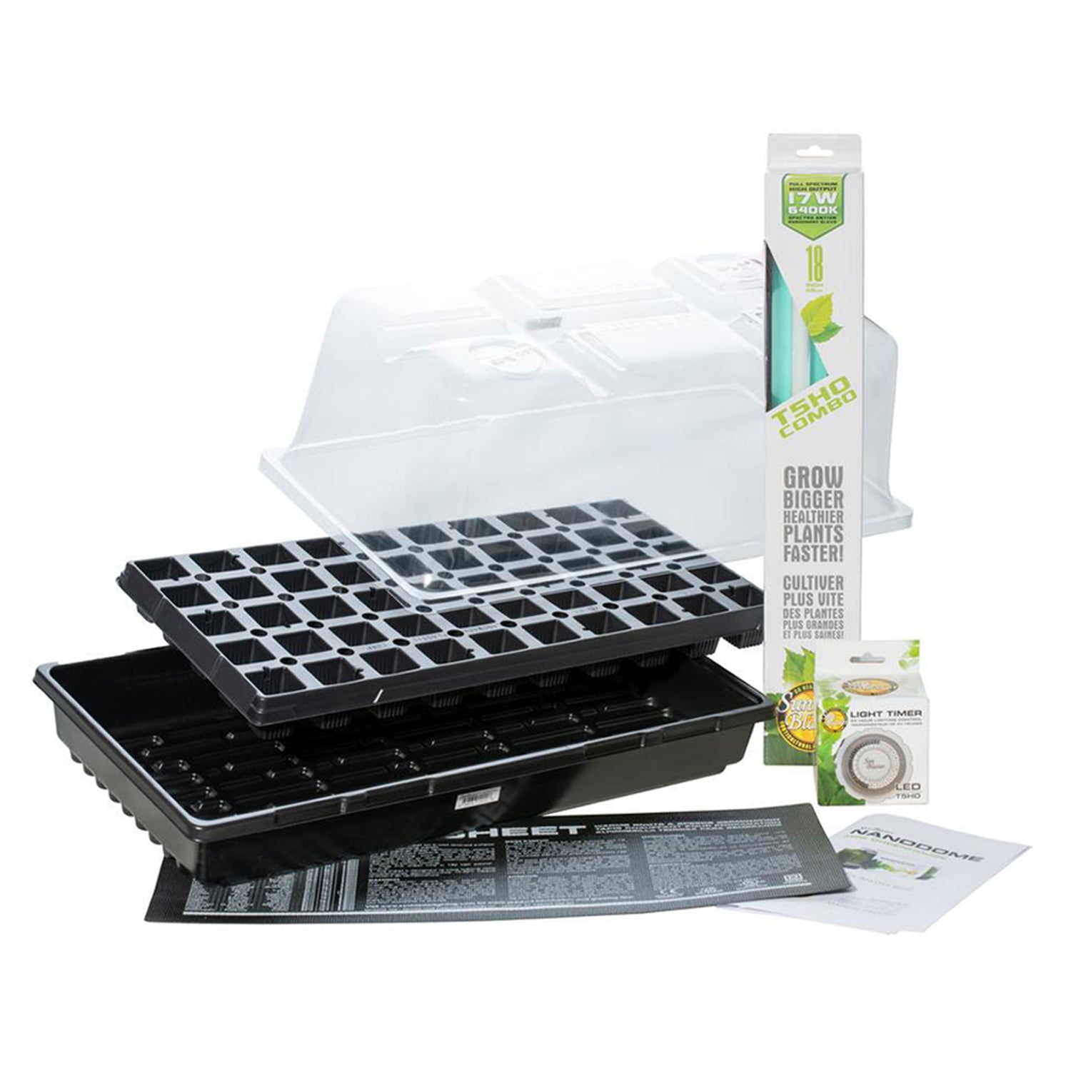 SunBlaster SL1611206 Grow Up Beginners Propagation Kit and Potting Soil Mix Set
