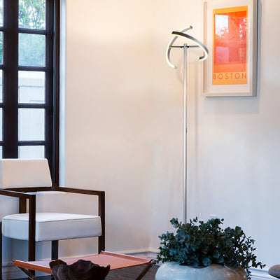 Brightech Halo Split LED Torchiere Bright Standing Floor Lamp, Platinum (Used)