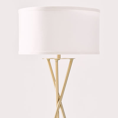 Brightech Jaxon Tripod Floor Lamp Standing Light with LED Light Bulb, Brass