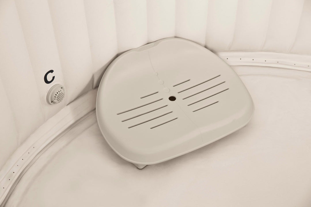 Intex Slip Resistant Hot Tub Seat (4 Pack) with Cup Holder and Refreshment Tray - VMInnovations