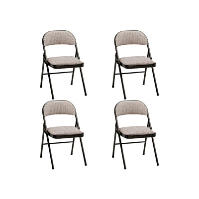 MECO 4-Pack of Deluxe Motif Fabric Padded Folding Chairs with 16 x 16 Inch Seat