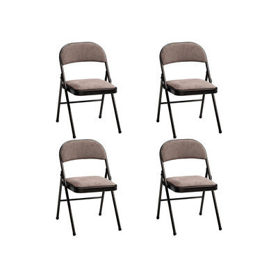 MECO 4-Pack of Deluxe Corrin Fabric Padded Folding Chairs with 16 x 16 Inch Seat