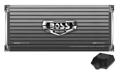 Boss AR4000D Armor 4000W Monoblock Class D Car Audio Amp + Remote (4 Pack)