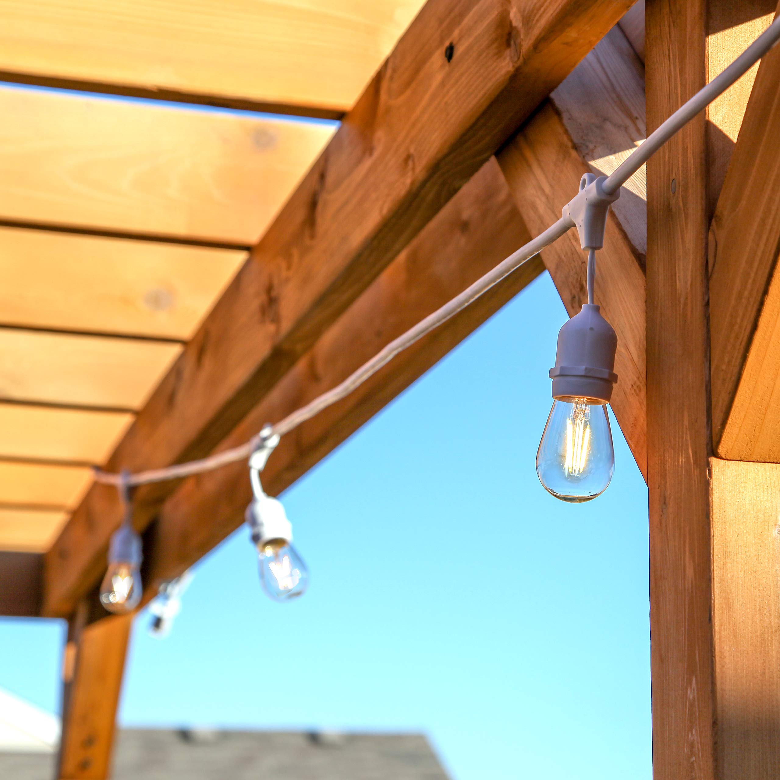 Brightech Ambience White LED Waterproof Outdoor String Lights, 48 Ft. (Used) - VMInnovations