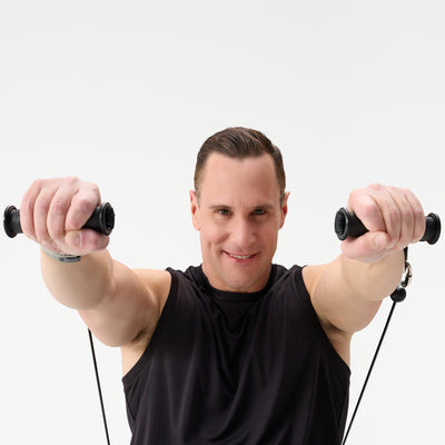 Total Gym Nylon Strap Handles, Strength Training Workout Accessory Set, Black