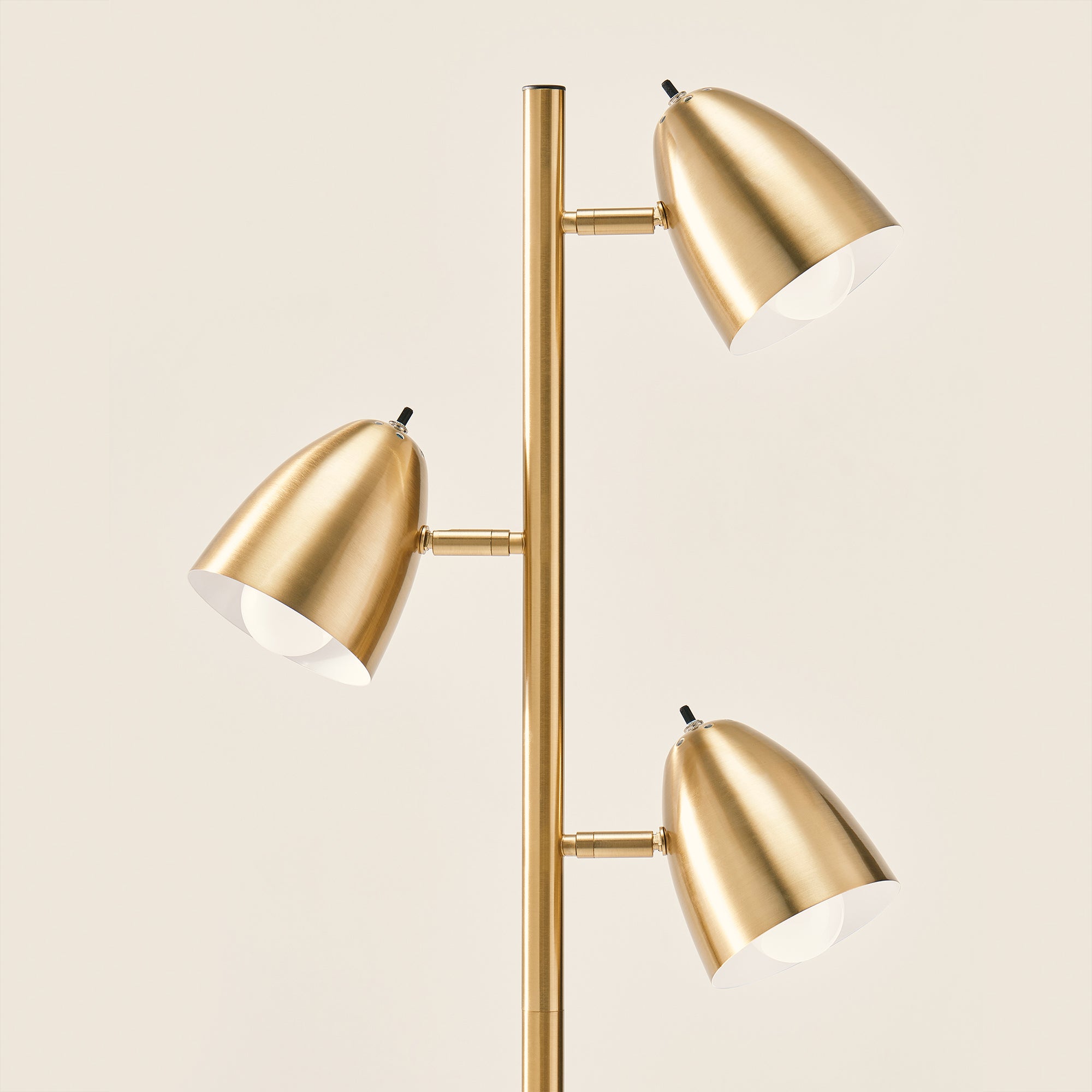 Brightech Jacob 3 Light Tree Floor Lamp Pole with LED Lights, Brass (Open Box) - VMInnovations