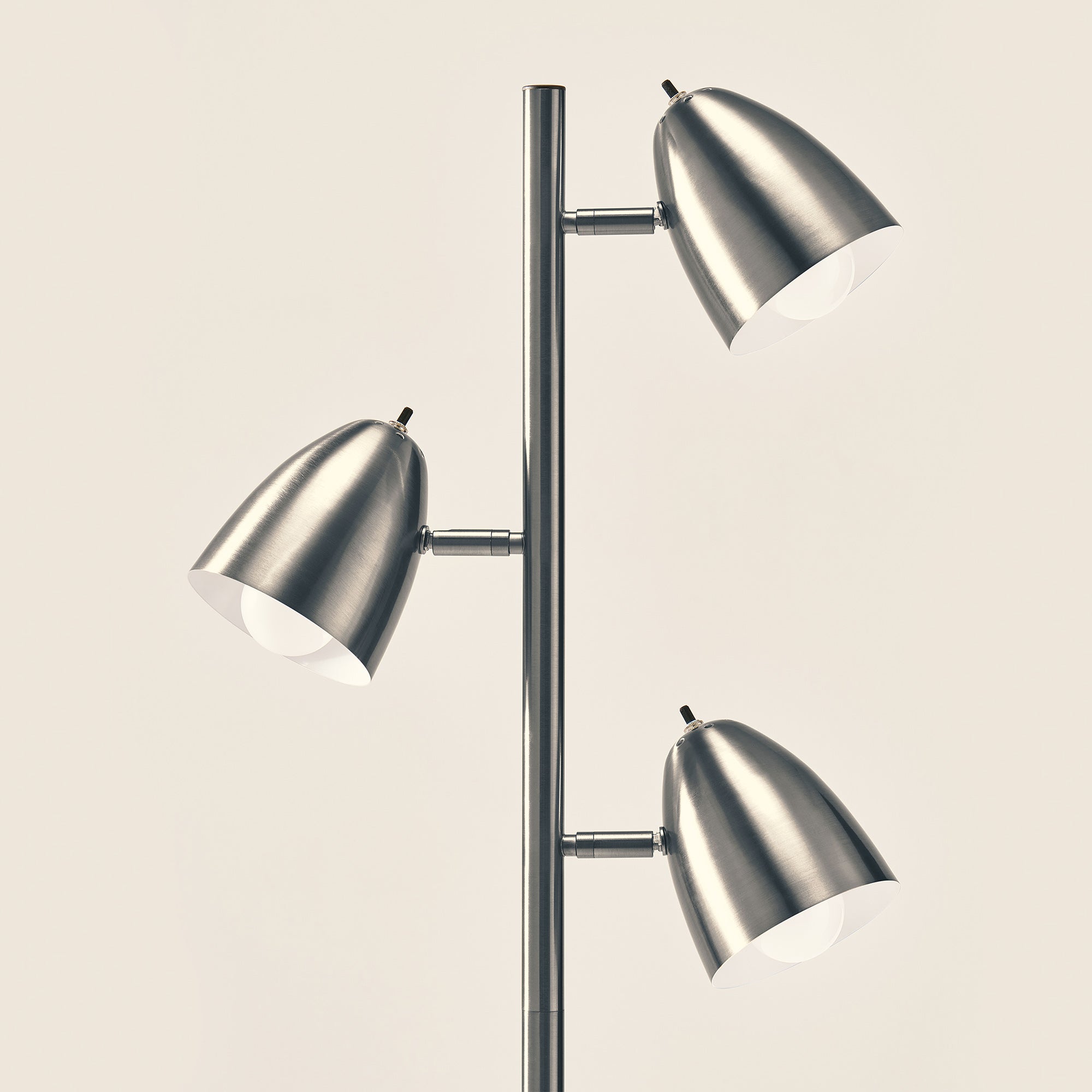 Brightech Jacob 3 Light Tree Floor Lamp Pole with LED Lights, Nickel (Open Box) - VMInnovations
