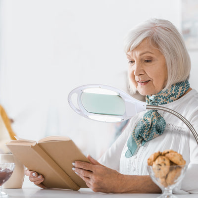 Brightech LightView Pro Magnifying 5 Diopter LED Floor Lamp, White (Open Box)