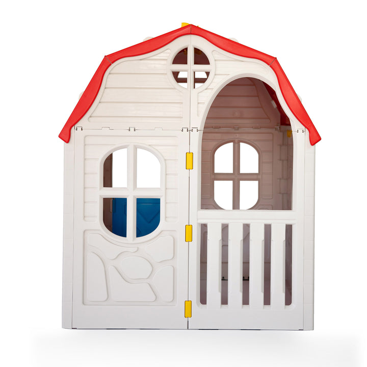 Ram Quality Products Kid's Cottage Foldable Plastic Outdoor Playhouse (Open Box)