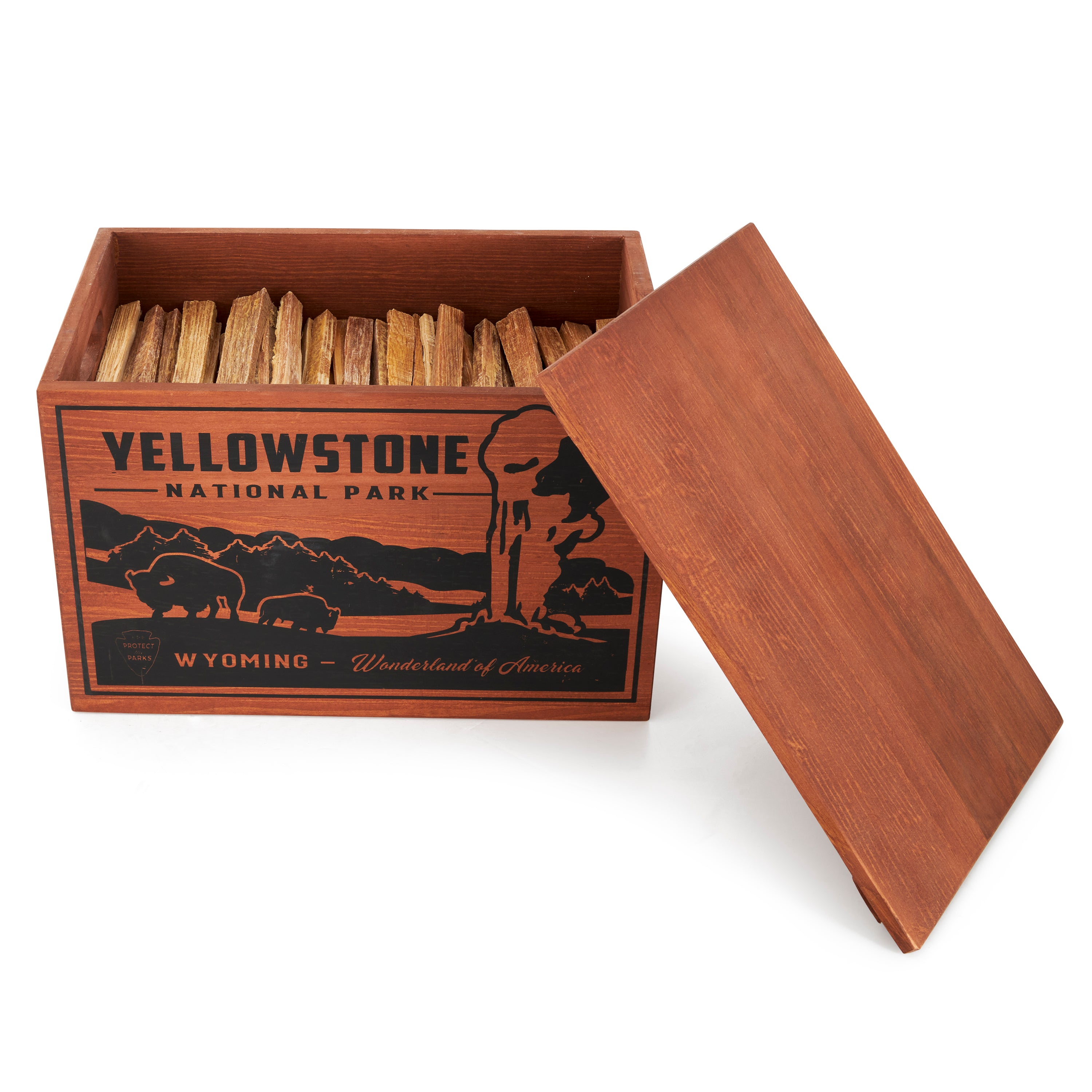 Better Wood Products Protect the Parks Fatwood Firestarter Crate, Yellowstone - VMInnovations