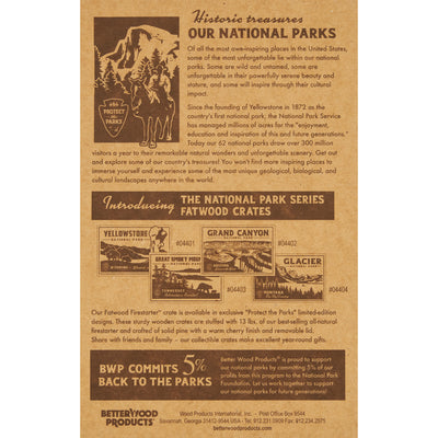 Better Wood Products Protect the Parks Fatwood Firestarter Crate (Used) - VMInnovations