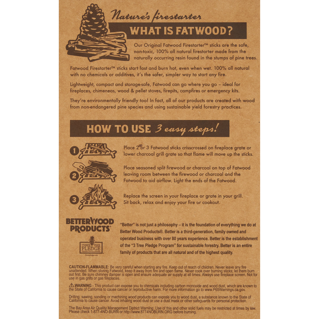 Better Wood Products Protect the Parks Series Fatwood Firestarter (Open Box)