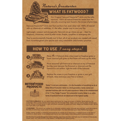 Better Wood Products Protect the Parks Series Fatwood Firestarter (Open Box) - VMInnovations