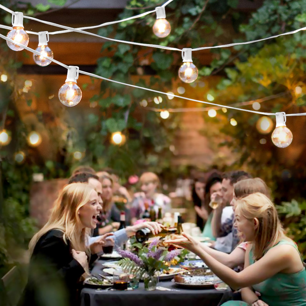 Brightech Ambience Pro Globe White LED Waterproof String Lights, 26 Ft. (Used) - VMInnovations