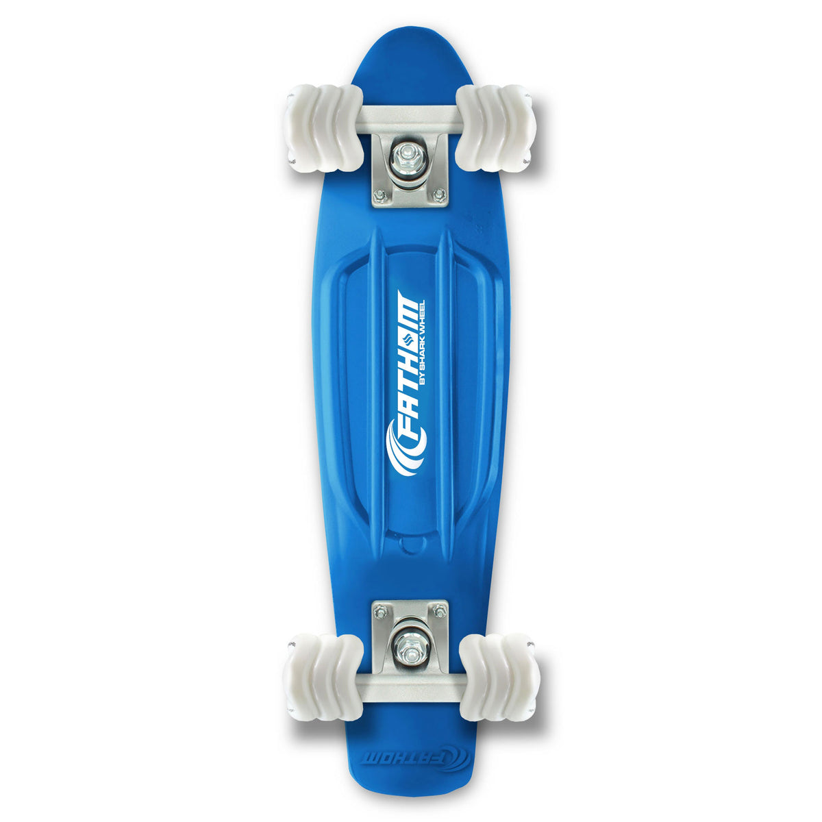 Fathom by Shark Wheel Cruiser Skateboard, Blue w/ Fathom M/L Skateboard Helmet