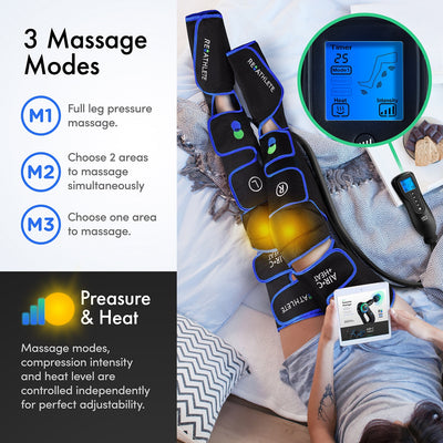 REATHLETE Leg Foot Athlete Compression Heating Pad Massager Boots (Used) - VMInnovations