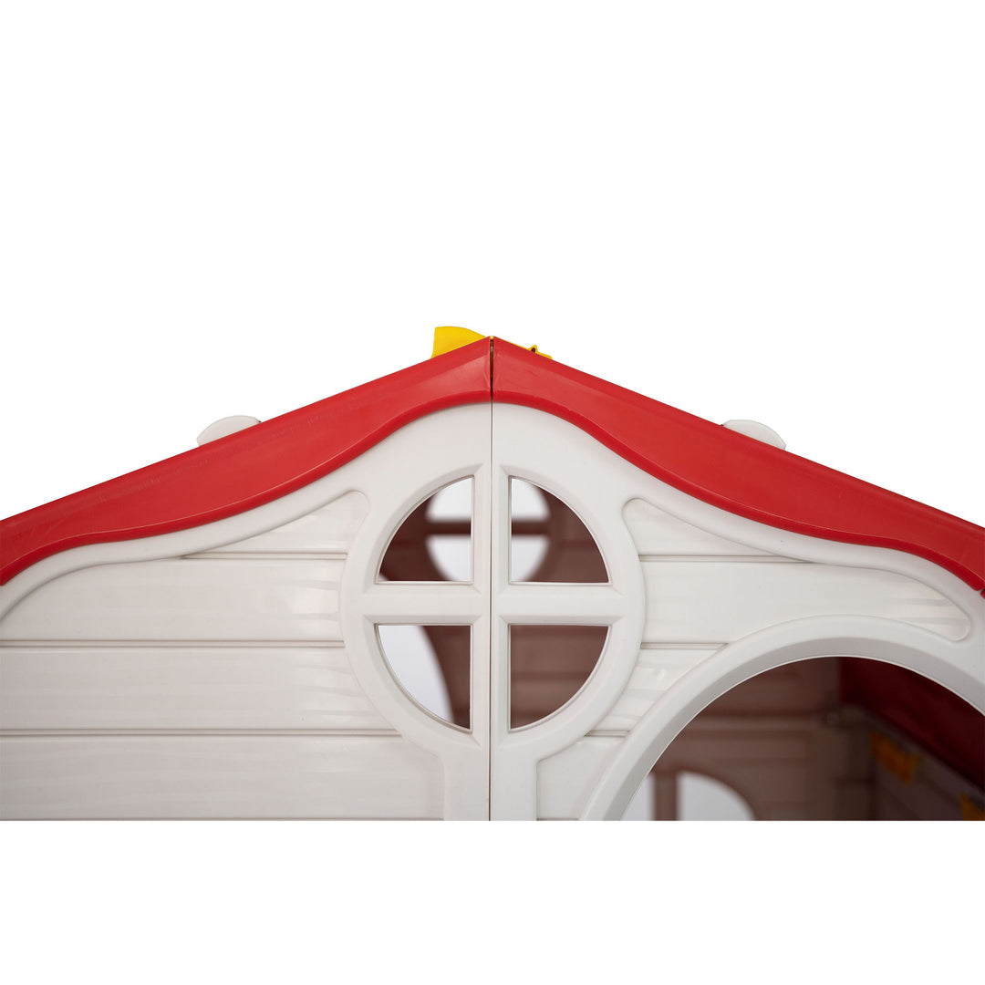 Ram Quality Products Kid's Cottage Foldable Plastic Outdoor Playhouse (Open Box) - VMInnovations