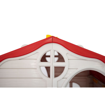 Ram Quality Products Kid's Cottage Foldable Plastic Toddler Outdoor Playhouse
