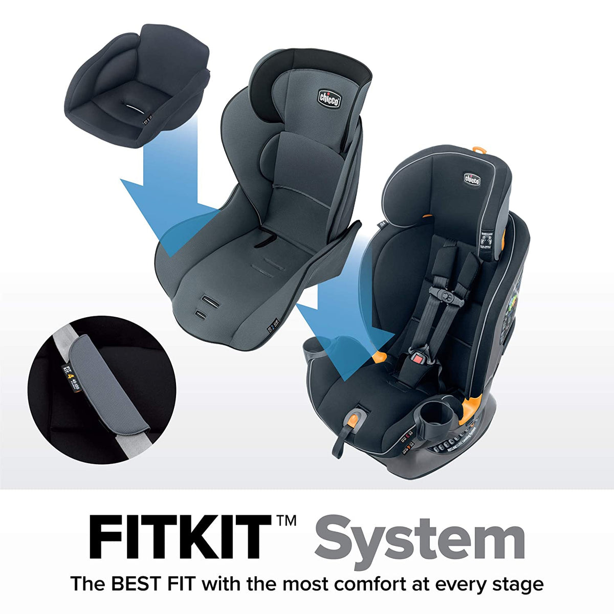 Chicco 07079645830070 Fit4 4-in-1 Convertible Infant Car Seat, Stratosphere - VMInnovations