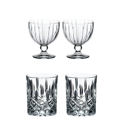 Riedel Sunshine Glasses (2 Pack) & Spey Tumbler Crystal Whiskey Glasses (2 Pack)