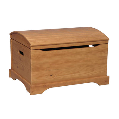 Little Colorado Wooden Kids Captain Chest Toy Box with Open Hinge, Unfinished