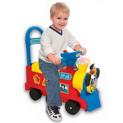 Kiddieland 054874 Mickey Mouse Play and Sort Ride On Train w/ Sounds & Lights (Refurbished)