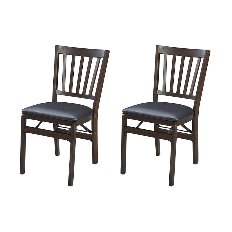 MECO Stakmore Wood Fabric Upholstered Seat Folding Chair Set (For Parts)