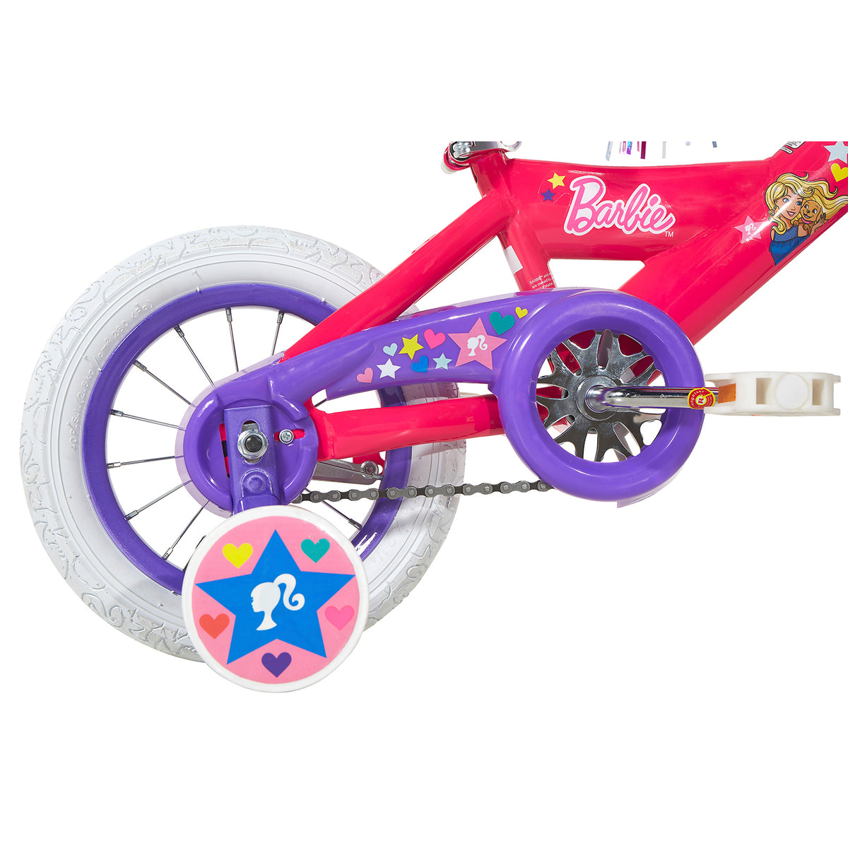 Dynacraft Kid's 12 Inch BMX Street Bike with Training Wheels, Barbie (Open Box)