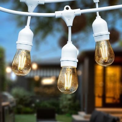 Brightech Ambience White LED Waterproof Outdoor String Lights, 48 Ft. (Used) - VMInnovations