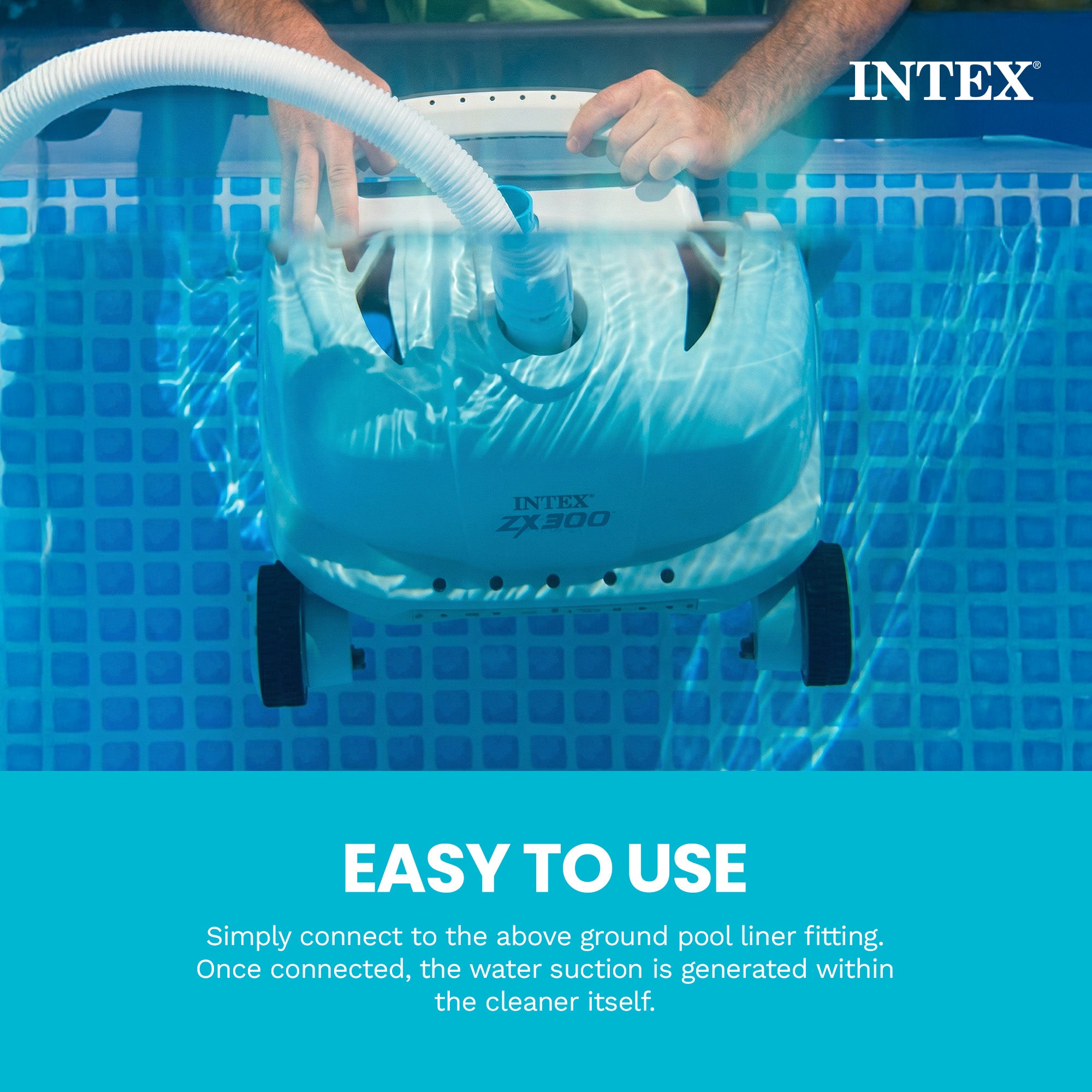 Intex 700 Gal Per Hour Automatic Pool Cleaner Robot Vacuum w/ 21 Ft Hose (Used) - VMInnovations