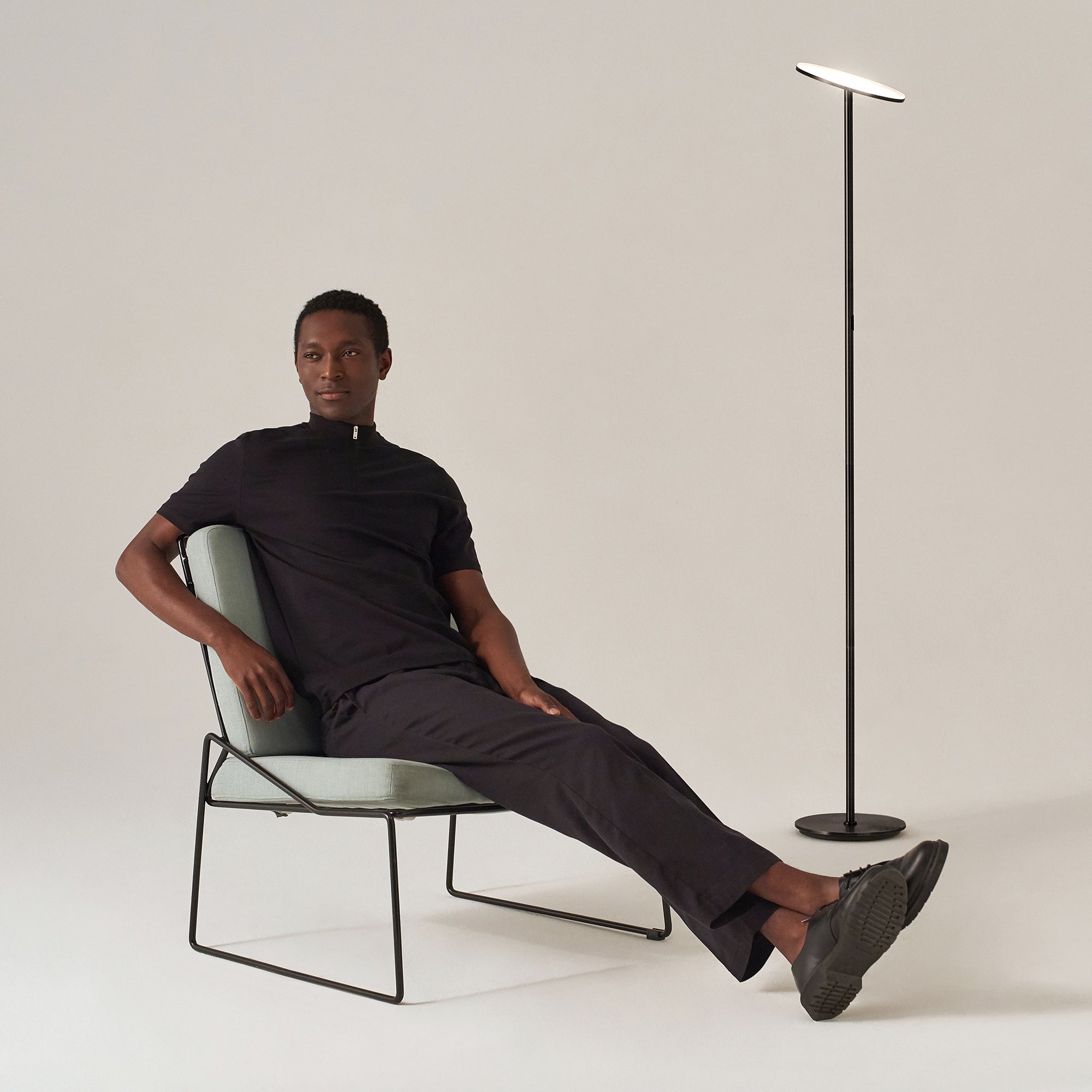 Brightech Sky LED Torchiere Super Bright Floor Lamp, Gun Metal Black (For Parts)