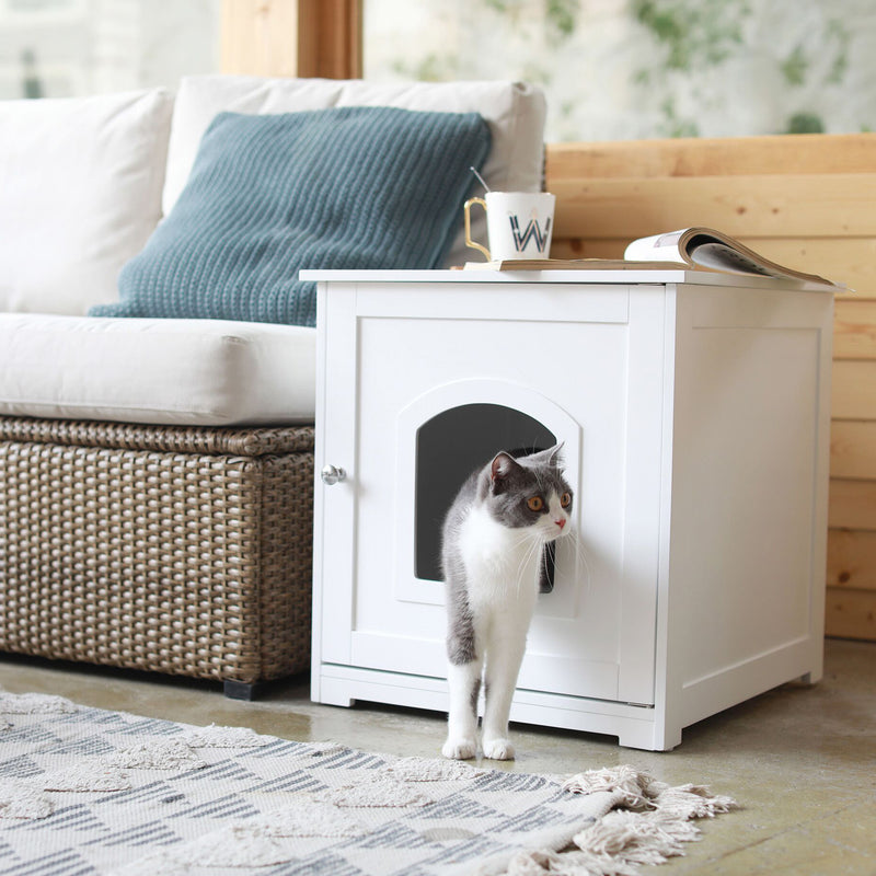zoovilla Kitty Litter Loo Hidden Litter Box Furniture Enclosure White (Open Box)