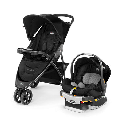 Chicco 06079639950070 Viaro Travel System with Stroller and Car Seat, Black