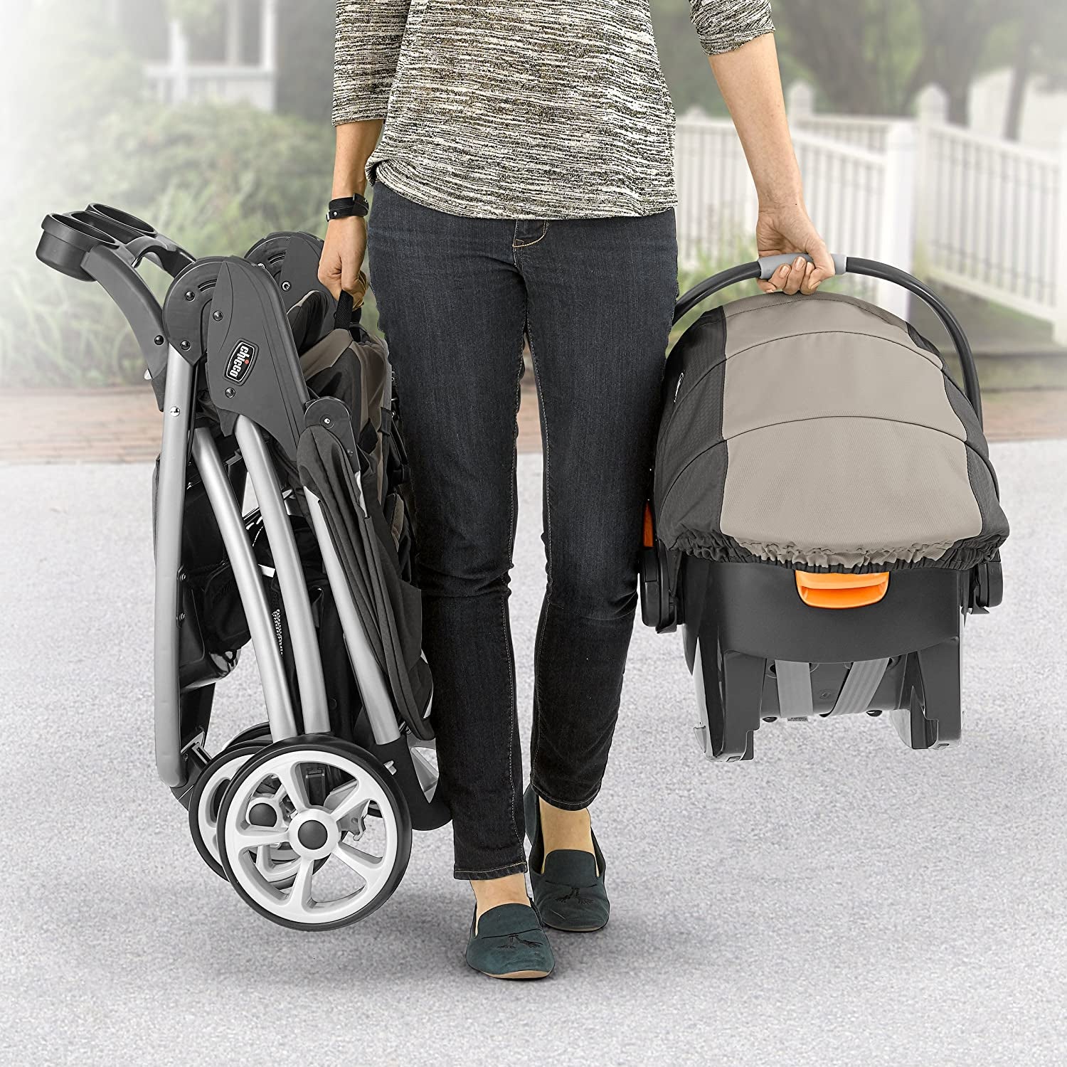 Chicco Viaro Travel System with Stroller and Car Seat, Black (Open Box)