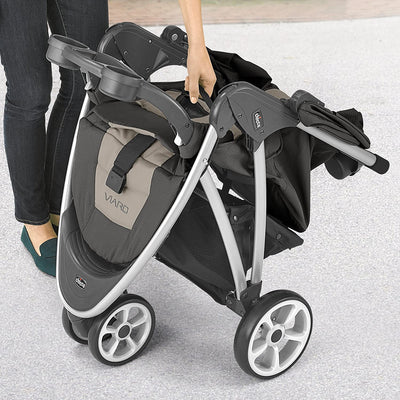 Chicco 06079639950070 Viaro Travel System with Stroller and Car Seat, Black