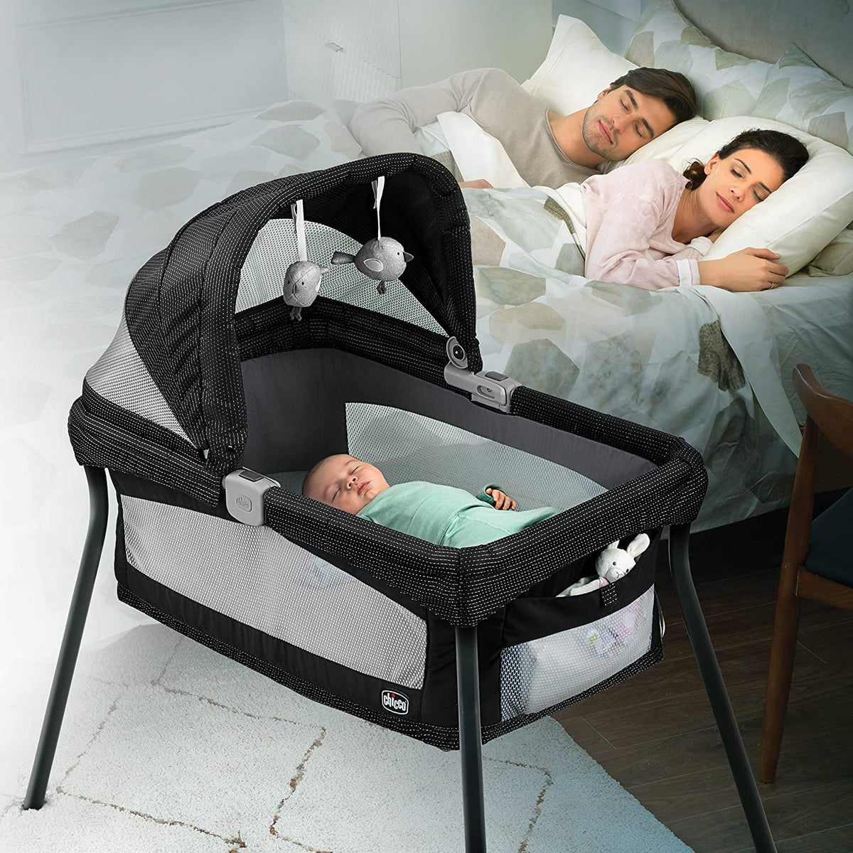 Chicco 05079670080070 LullaGo Nest Portable Travel Bassinet Sleeper Crib, Poetic - VMInnovations