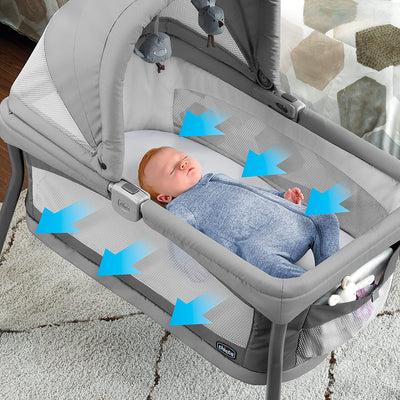 Chicco 05079670080070 LullaGo Nest Portable Travel Bassinet Sleeper Crib, Poetic - VMInnovations