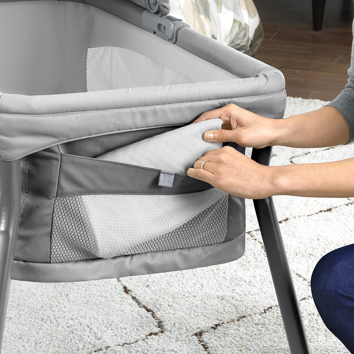 Chicco 05079670080070 LullaGo Nest Portable Travel Bassinet Sleeper Crib, Poetic - VMInnovations